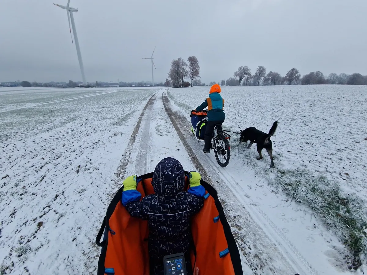 Wintertour mit dem Velo Lab Lastenrad